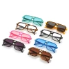 2022 New color-blocking sunglasses, European and American style, versatile double-beam rivet glasses, sporty candy-colored sunglasses for women Application Scenario